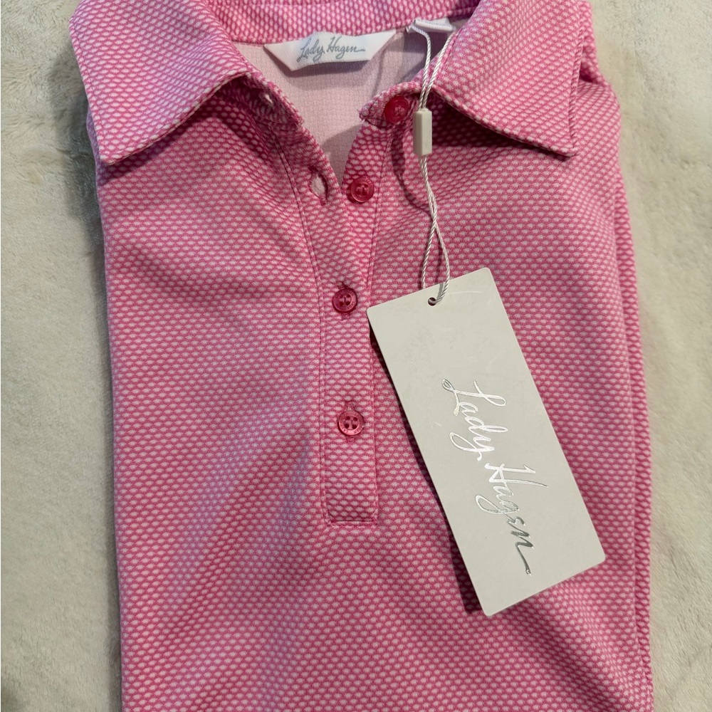 Lady Hagen Pink Polo Shirt